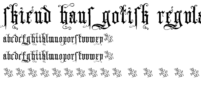 Skjend Hans Gotisk Regular font